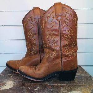 Old West Tan Cowboy Boot